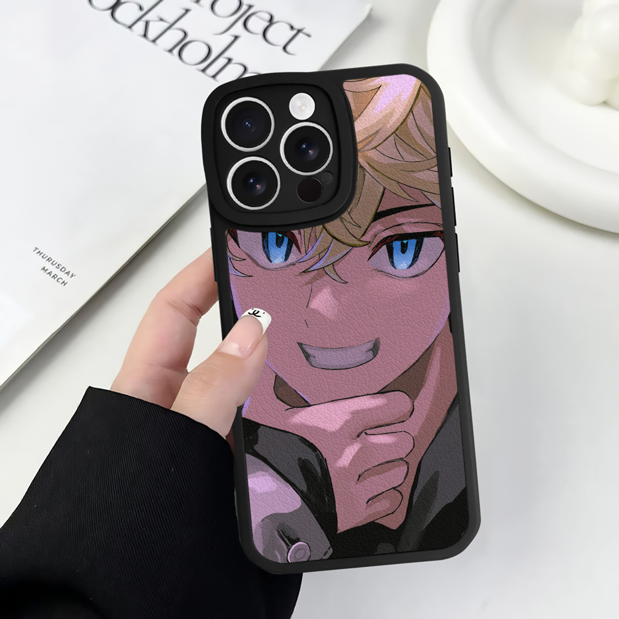 （画像用） 東京リベンジャーズ Tokyo Revengers 【iPhone 16シリーズ対応】シリコンスマホケース（レザー調） 材質：シリコン